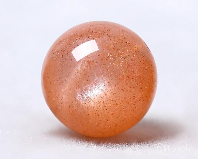 Natural Orange Moonstone(Single Bead)