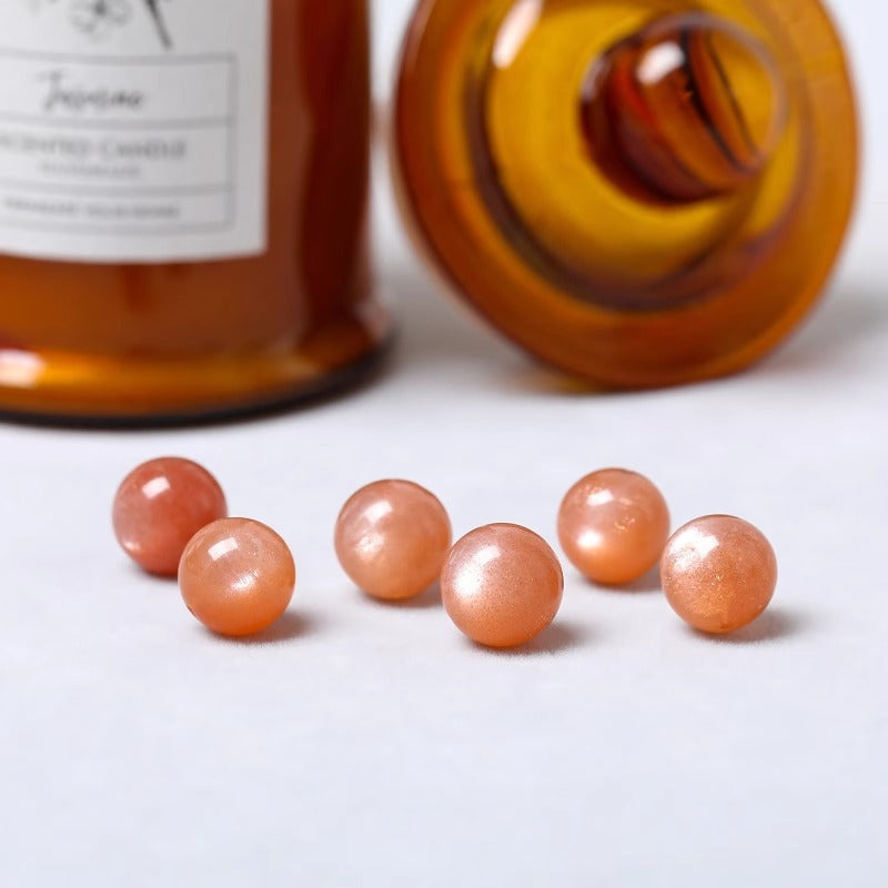 Natural Orange Moonstone(Single Bead)