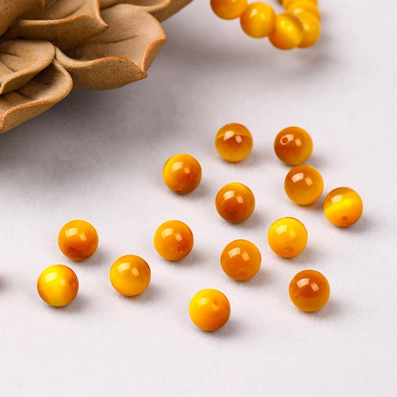 Golden Tiger Eye Stone(Single Bead)