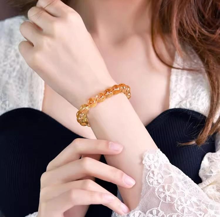 Natural Yellow Tower Crystal(Single Bead)