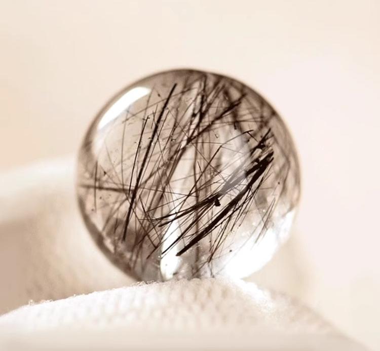 Natural Black Hair Crystal(Single Bead)