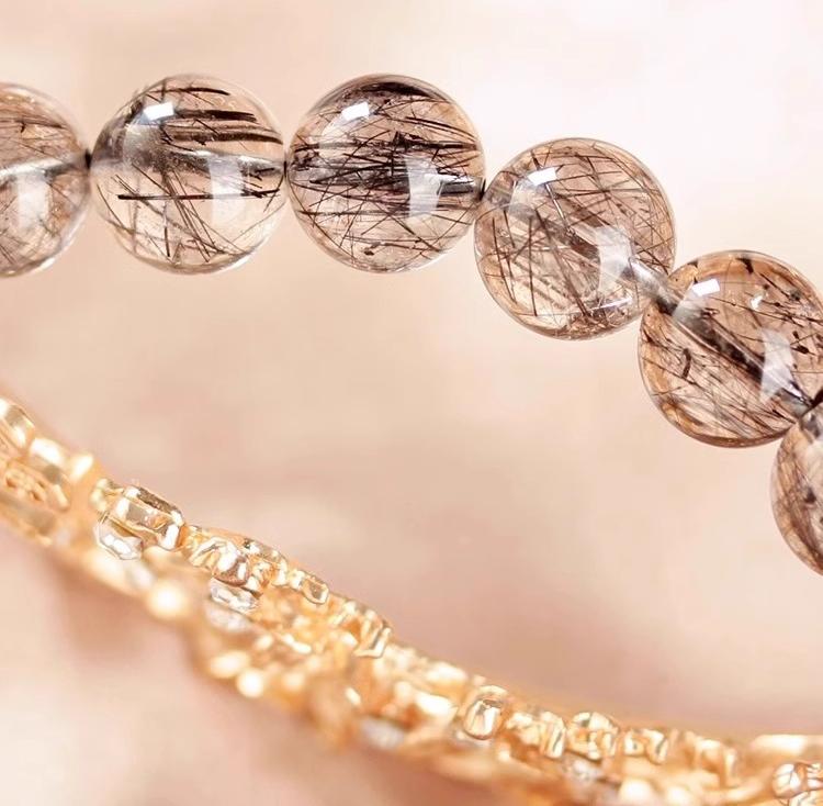 Natural Black Hair Crystal(Single Bead)