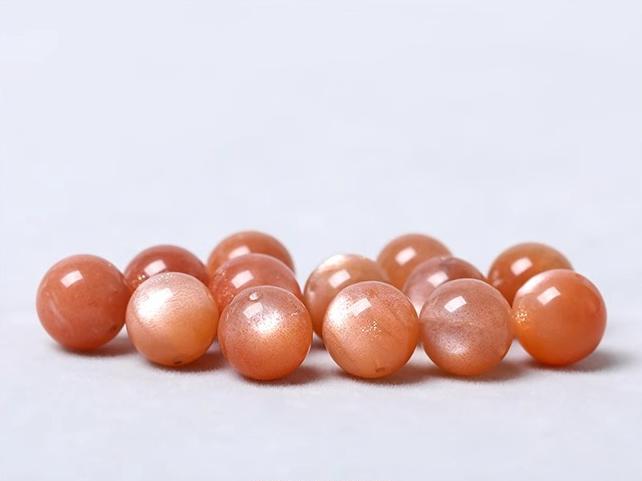 Natural Orange Moonstone(Single Bead)