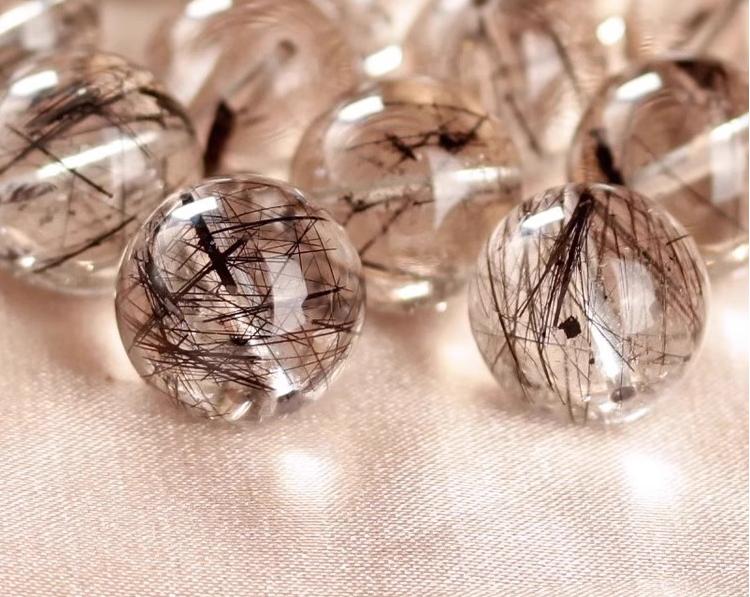 Natural Black Hair Crystal(Single Bead)
