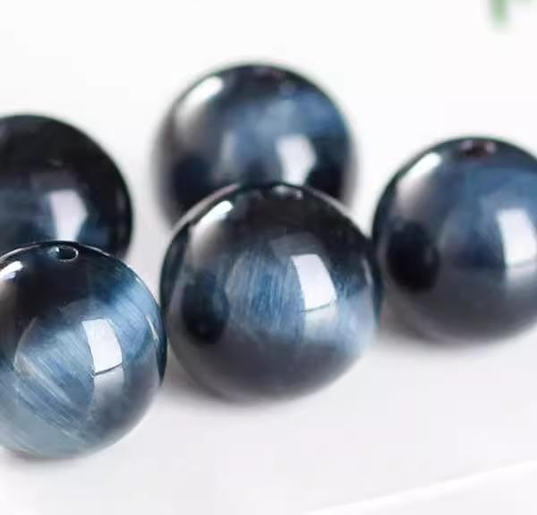 Blue Tiger Eye Stone(Single Bead)