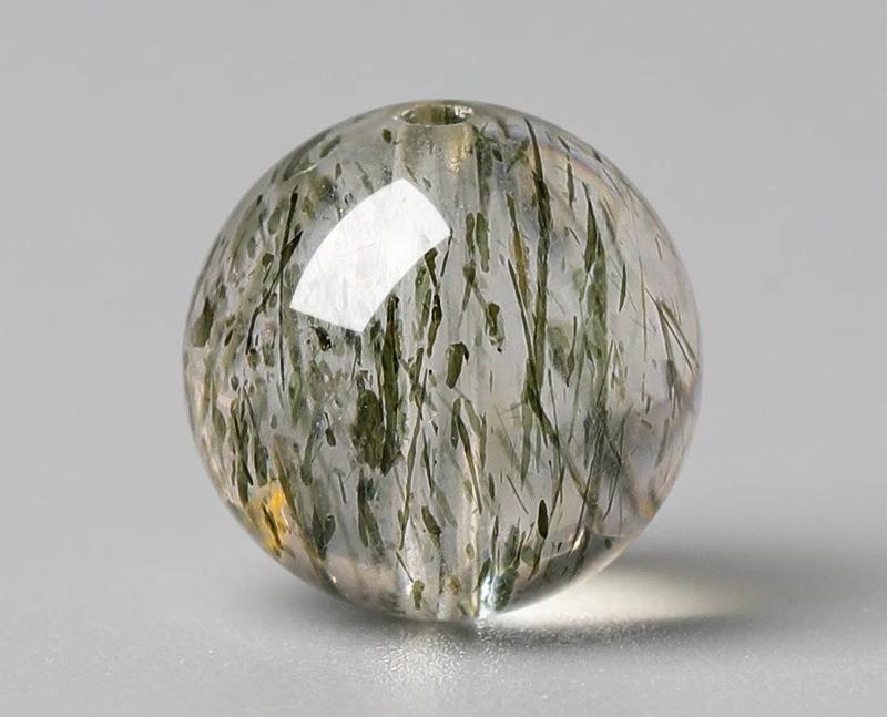 Green Tourmaline Super Seven(Single Bead)