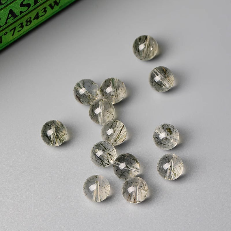 Green Tourmaline Super Seven(Single Bead)
