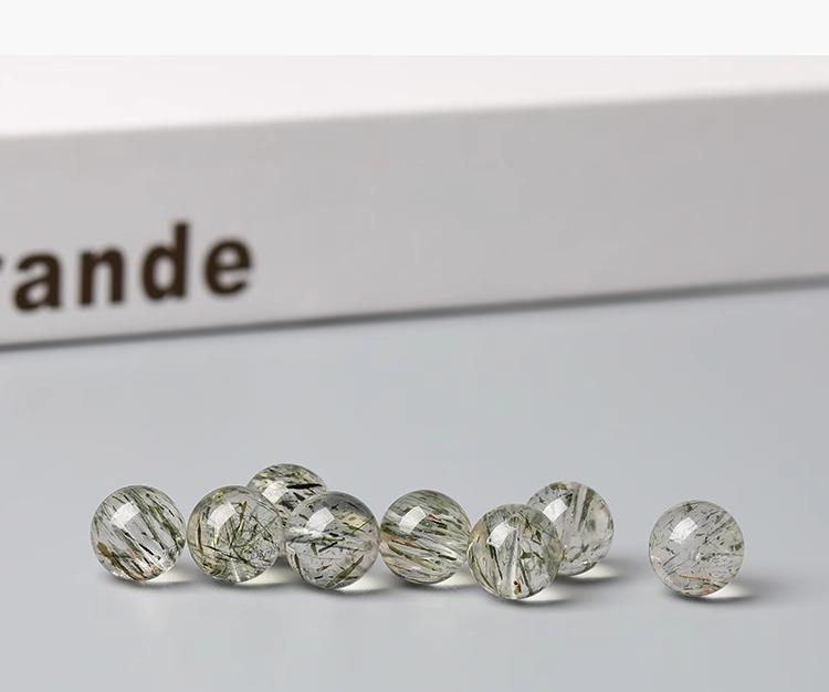Green Tourmaline Super Seven(Single Bead)