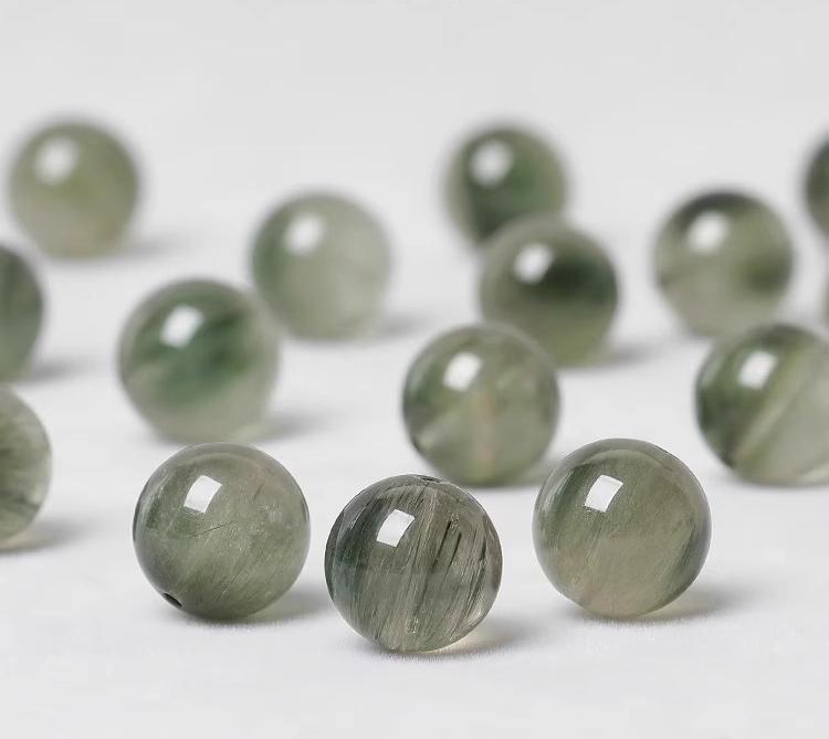 Natural Green Hair Crystal(Single Bead)