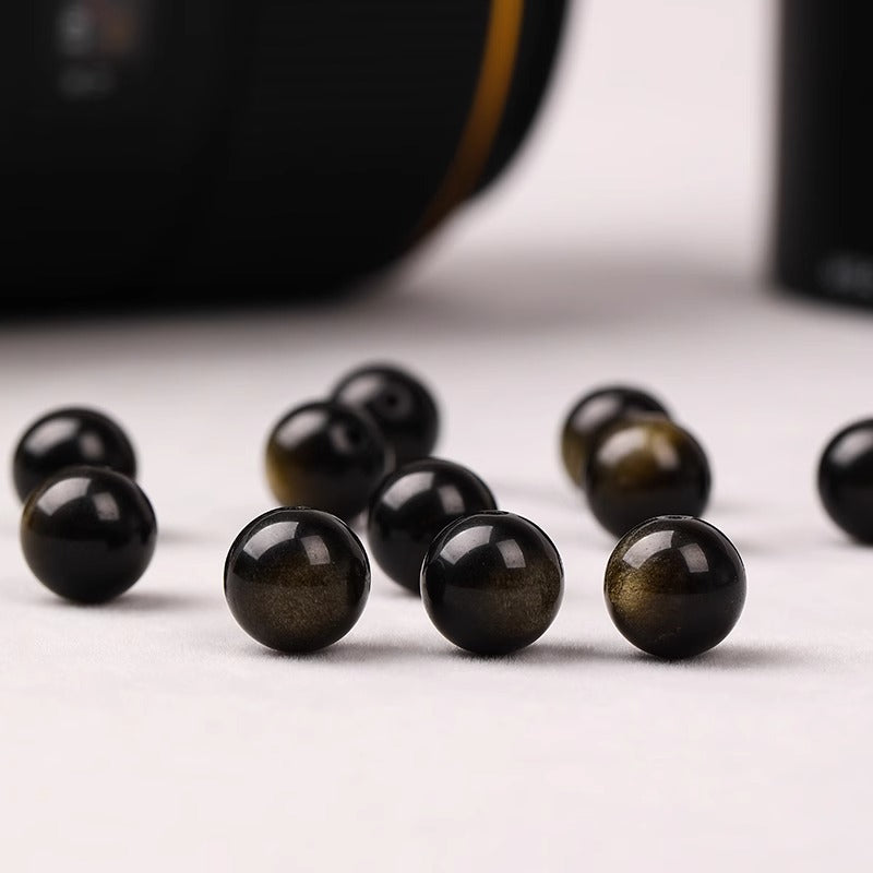 Double-eyed Gold Obsidian(Single Bead)