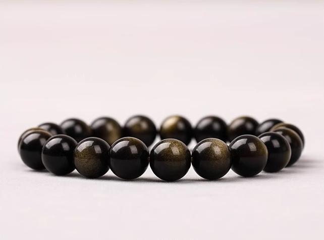 Double-eyed Gold Obsidian(Single Bead)