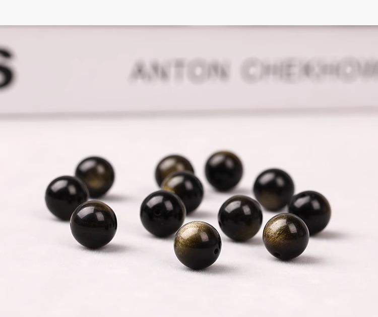 Double-eyed Gold Obsidian(Single Bead)