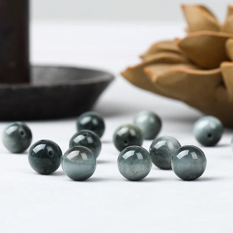 Natural Eagle Eye Stone(Single Bead)