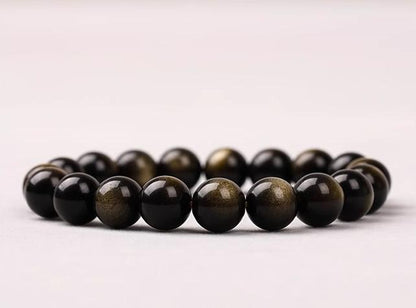 Double-eyed Gold Obsidian（Single Bead）
